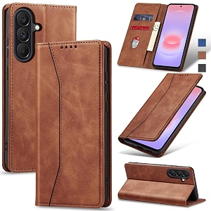jasonyu flip wallet case for samsung galaxy a37 5gbrown