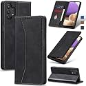 Jasonyu Flip Wallet Case for Samsung Galaxy A32 5G,Black