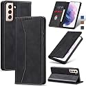 Jasonyu Flip Wallet Case for Samsung Galaxy S21 Plus/S21+ 5G,Black