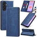 Jasonyu Flip Wallet Case for Samsung Galaxy A37 5G,Blue