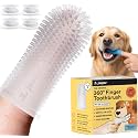 Jasper Dog Toothbrush, 360° Finger Toothbrush for Dogs & Cats, Clear 4-Pack
