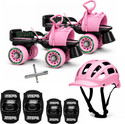 Jaspo Brillient Pro Senior Combo (skates+helmet+knee+elbow+wrist+bag) for 6 -14 years Skating Kit