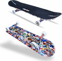 Jaspo Destructor Graffiti 31 X 8  Inch Fiber Skateboards Suitable for Age Group Above 8 Years 8 inch x 31 inch Skateboard