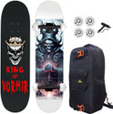 Jaspo Downtown Surfers King of Vormir 7 layer Canadian mapple skateboard deck 31 inch x 8 inch Skateboard (Black, Pack of 1)