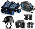 Jaspo Hail Stone Pro Shoe Skate combo Foot length 24.5 cms Size : 5 UK ( Age group 11-12 years) Skating Kit