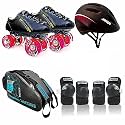 Jaspo Hyper-X Intact Shoe Skate Combo(Shoe Skate+ Knee Guard+ Elbow Guard+ Helmet+ Bag)