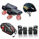 Jaspo Hyper-X Intact Shoe Skate Combo(Shoe Skate+ Knee Guard+ Elbow Guard+ Helmet+ Bag)