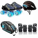 Jaspo Hyper-X Intact Shoe Skate Combo(Shoe Skate+ Knee Guard+ Elbow Guard+ Helmet+ Bag)