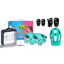 Jaspo L'Il Champs Baby Kids Quad Adjustable Junior Roller Skates Combo(Suitable For Age Group Upto 5Yrs) (Cyan) - Outdoor Wheel
