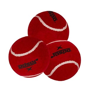 jaspo natural rubber synthetic cricket tennis ball red heavy weight pack of 3