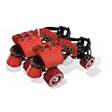 jaspo Unisex Racer Senior Adjustable Quad Rollerderbywheel Skates (Suitable For Age Group 6-14 Years) (Red)