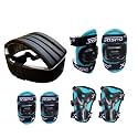 jaspo Polypropylene Secure Skating Protective Bundle for Age Group Up to 14 Years (Head, Knee, Elbow, Wrist Cum Palm Guard Set, Turquoise)