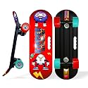 jaspo Street Runner Junior 18 Inches Fiber Skateboard For Kids Upto 7 Years Age Group Recommended Boys And Girls (Suitable Beginners Learners, Lil Devils multicolor)