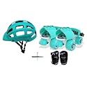 Jaspo Toddlers Baby Kids Junior Eco Adjustable Roller Skates Combo (Suitable For Age Group Up To 5 Years) (Kinder Ride Eco) - Outdoor Wheel, Multicolor