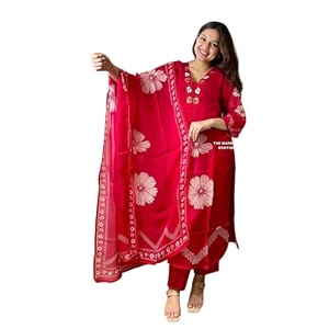 Jatsy Women Pure Cotton Kurta Pant Dupatta