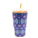 Java Sok Reusable Iced Coffee Cup Insulator Sleeve for Cold Beverages and Neoprene Holder for Starbucks Coffee, McDonalds, Dunkin Donuts, More (Diamond Back, 30-32oz Large)
