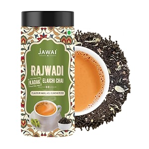 jawai rajwadi kadak elaichi chai  400 grams jar  black tea  real cardamom infused black tea  all natural ingredients  refreshing amp tasteful  makes 160 cups