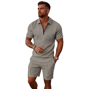 Jawdrobe Mens Polo T-Shirt and Shorts Co-Ord