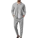 Jawdrobe Mens Zipper-Check Co-Ord Set Self-Textured