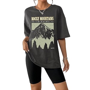 Jawdrobe Womens Graphic Printed T-Shirt Soft Cotton