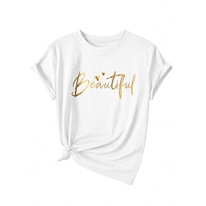 Jawdrobe Womens Graphic Printed T-Shirt Soft Cotton
