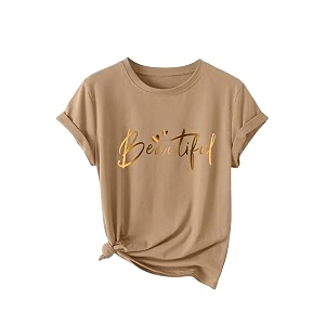 Jawdrobe Womens Graphic Printed T-Shirt Soft Cotton