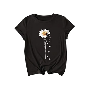 Jawdrobe Womens Graphic Printed T-Shirt Soft Cotton