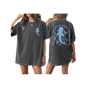Jawdrobe Womens Graphic Printed T-Shirt Soft Cotton