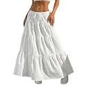 Jawdrobe Womens Georgette Ruffle Hem Long Flared