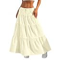Jawdrobe Womens Georgette Ruffle Hem Long Flared