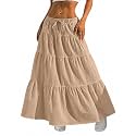 Jawdrobe Womens Georgette Ruffle Hem Long Flared
