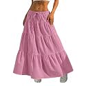 Jawdrobe Womens Georgette Ruffle Hem Long Flared