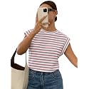 Jawdrobe Womens Striped Western Top Round Neck