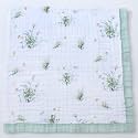 Jay &amp; Ava Soft Cotton Muslin Blanket 42' x 42', Toddler Baby Crib Blanket - 4 Layers - Green Daisy