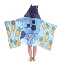 Jay Franco Bluey Kids Hooded Towel Wrap 22" x 51" - Super Soft Absorbent 100% Cotton Terry Bath Beach Swim Poncho with 3D Ears, Machine Washable, Pool & Travel (Officially Licensed Product), Blue