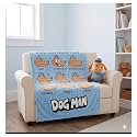 Jay Franco Dog Man Super Soft Plush Blanket, Blue and Orange Character Design, 100% Polyester, 60x90 Inches