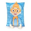 Jay Franco Snuggle Pillow – 15 Inch Kids Ultra-Soft Stuffed Plushie &amp; Cozy Throw Pillow, Official Licensed Character Cushion, Blue - Blippi