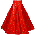 Jay Nagnath fab Girls Printed Flared Blue Skirt