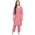 Girl’s casual floral design salwar suit set for girls Fancy Girls Kurta Suit Sets