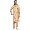 Girl’s casual floral design salwar suit set for girls Fancy Girls Kurta Suit Sets