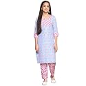 Girl’s casual floral design salwar suit set for girls Fancy Girls Kurta Suit Sets