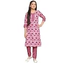 Girl’s casual floral design salwar suit set for girls Fancy Girls Kurta Suit Sets