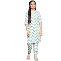 Girl’s casual floral design salwar suit set for girls Fancy Girls Kurta Suit Sets