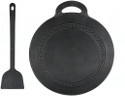 Jayam 11 Inch Food Coated Iron Tawa with Spatula – Induction Compatible Tawa 28 cm diameter (Iron, Induction Bottom)