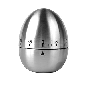 jayron kt003 egg kitchen timer stainless steel egg shaped timer mechanical rotating alarm 60 minutes count down timer for cooking
