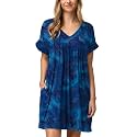 Jayscreate Women's Baby Doll Summer Casual T Shirt Flowy Short Sleeve Dress