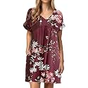 Jayscreate Women's Baby Doll Summer Casual T Shirt Flowy Short Sleeve Dress
