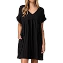 Jayscreate Women's Baby Doll Summer Casual T Shirt Flowy Short Sleeve Dress