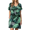 Jayscreate Women's Baby Doll Summer Casual T Shirt Flowy Short Sleeve Dress