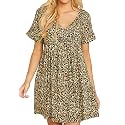 Jayscreate Women's Baby Doll Summer Casual T Shirt Flowy Short Sleeve Dress